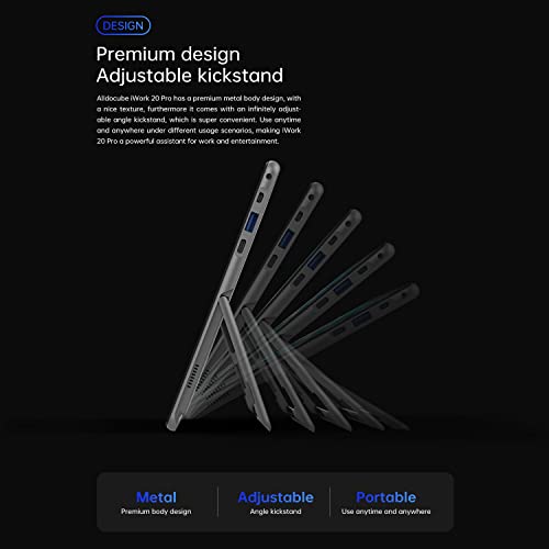 Alldocube Windows 11 Tablet 10.5 Inch With Keyboard, 2 In 1 Laptop Detachable Touchscreen, Intel Celeron N4120, 8Gb Ram, 128Gb Ssd, 10.5" Fhd Ips 1920X1280, 2.4G+5G Wifi, Bluetooth, Type C, Hdmi #TOP6