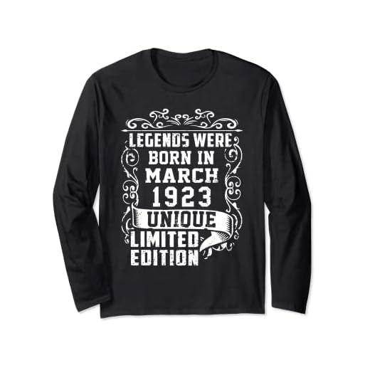 Cumpleaños Marzo 1923 Edición Limitada Regalo March 1923 Manga Larga