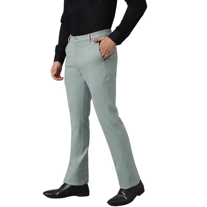Image of SUBTRACT Slim-Fit Stretchable Lycra Formal Pants for Men with Flexible Waistband | Stylish Men's Wear Trousers for Office or Party |Dress Trouser Pant