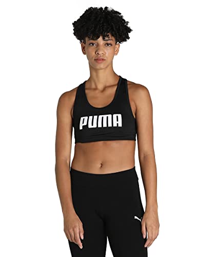 Image of PUMA Women's Mid Impact 4keeps Bra (Available in Plus Sizes) Sports, Black, XS