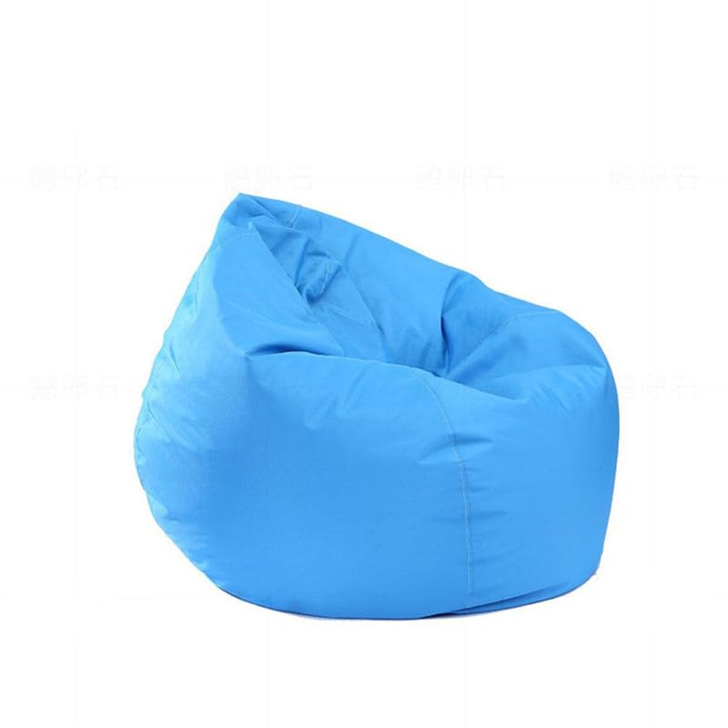 UGEFKMQ Lounger Beanbag Garden Bean Bag Chair Gamer Bean Bag Seat Living Room Indoor Outdoor Waterproof Oxford Fabric Easy Cleaning Durable Comfortable (Without Filler),Sky Blue,80Cm*90Cm