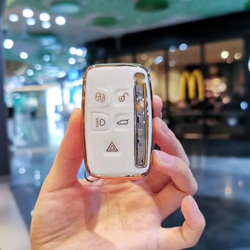 Funda para llave Land Rover y Range Rover carcasa protectora de dos botones con llavero 2