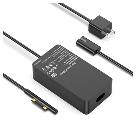 YBRUZRUB 65W Surface Pro Charger, Surface Laptop Charger Compatible with Microsoft Surface Pro 10,9,8,7+,7,6,5,4,3,X, Surface Laptop 6,5,4,3,2,1, Surface Book 3,2,1, Surface Go 3,2,1
