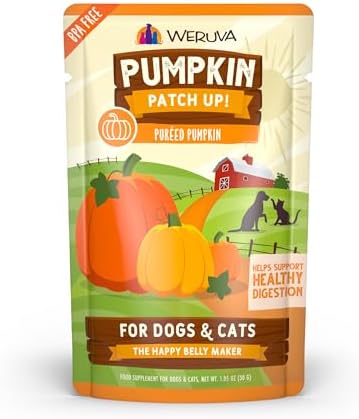 Weruva Pumpkin Patch Up! Pumpkin Puree Pet Food Supplement for Do...
