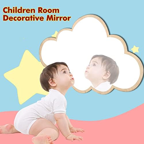 Children Room Wall Mirror, Nordic Acrylic Wall Sticker Mirror Wall-Mounted Mirrors for Kids Room Art Home Decor(Cloud)