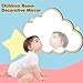 Jwthee Small Mirror, Door Mirror Toddler Room Mirror for Bedroom Nordic Kids Mirror Wall Mirror Decor Acrylic Wall Mirrors for Living Room Stick on Mirrors for Wall Rabbit or Cloud(B)