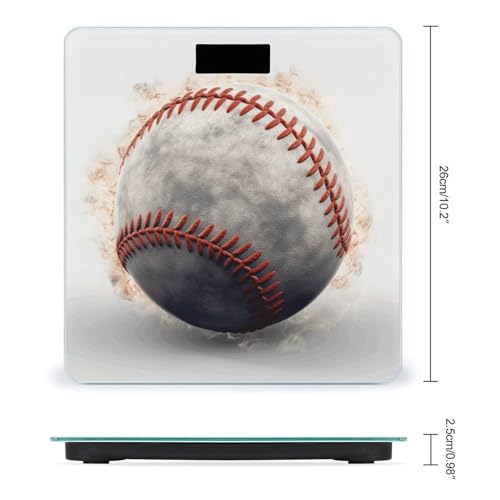Báscula digital de baño con vidrio templado y pantalla LED miniatura 2