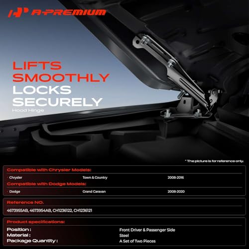 A-Premium Set of 2 Front Driver and Passenger Hood Hinges by A-Premium - Used condition - Image 2