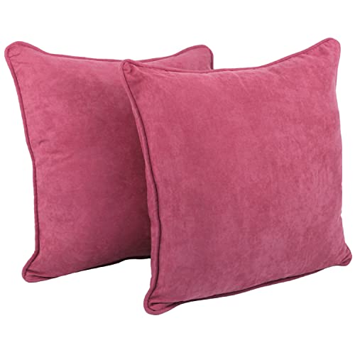 Blazing Needles 9813-CD-S2-MS-TL Corded Microsuede Throw Pillow thumb #1