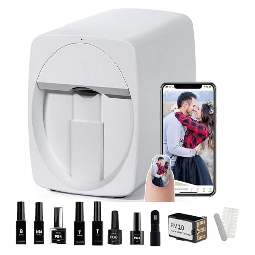 【3D NAIL ART PRINTER】Our nail art printer combines printing technology and nail art technology, and can print any pictures and photos on nails. In 10 seconds, you can print nail art that cannot be done by hand, including photos, cartoons, text, etc., and present original and beautiful images in high definition