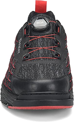 Dexter Mens C-9 Knit Boa Wide Bowling Shoes Right Hand - Black/Red 10 1/2 W #TOP4