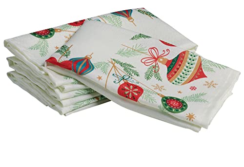 Kadut Christmas Tree Ornaments Napkins (17X17 Inch) Cloth Dinner Napkins, Heavy Duty Fabric, Xmas Cloth Napkins For Harvest, Holiday, Fall, And Parties. (4 Pack) #TOP6