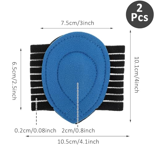 Fußgewölbebandage, 2 Teilige Mittelfußbandage Verstellbare Plantarfasziitis Bandage Mittelfußbandage für Männer und Frauen zur Linderung von Plantarfasziitis und Fußgewölbeschmerzen(Blau)