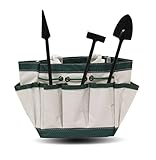 HOMEGARDEN First Edition Kid’s Basic Gardening Set | 7.5” (19.1 cm) Rake, 9” (22.9 cm) Spear & Shovel | Rubberized Handles | 6”(15.2 cm) x 9” (22.9 cm) Tote Bag with Center Pocket