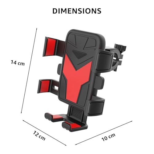 Image of amazon basics Mobile Holder for Bikes | Anti-Shaking Design | 360 Rotation | Secure Fit for 6-9 cm Phones | GPS & Navigation Mount