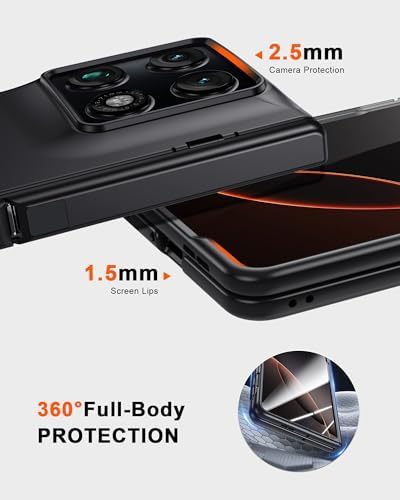 Kaiiecal for Motorola Razr Fold Case [Fit for MagSafe] [Hidden Kickstand] [Hinge Protection] Built-in Screen Protector Durable Silicone Matte Protective Cover for Moto Razr Fold 2026, Black — view 8