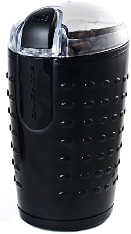 Ovente Electric Coffee Grinder - Small Portable & Compact Grinding Mill with Stainless Blade for Bean Spices Herb and Tea, Perfect for Home & Kitchen - Black CG225B
