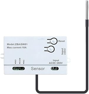 Zigbee Temperaturregler mit wasserdichtem Sensor für Smart Home Klimaregelung AC85–265 V Braugärung, Gewächshaus, 86 x 46 mm (A)