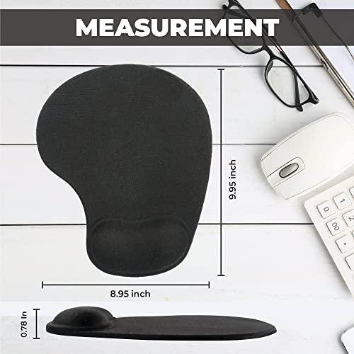 Gel Mouse Pad With Wrist Rest - Memory Foam For Wrist Cushion- For Laptop, Pain Relief - Mousepad With Non-Slip Rubber Base - Smooth Lycra Surface #TOP2