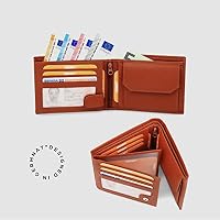 KRONIFY Leder Geldbörse Herren, Echtleder Portmonee Herren, RFID Schutz – Ansicht 7