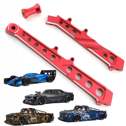 Aluminum Front Rear Chassis Brace Upgrades Part for ARRMA 1/7 Infraction 6S,Limitless All-Road, Felony 6S BLX #ARA320511 (red)