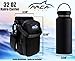 Arca Gear 32 oz Hydro Carrier - Insulated Water Bottle Sling w/Carry Handle, Shoulder Strap, Wallet and Two Pouches - The Perfect Flask Accessory - Black