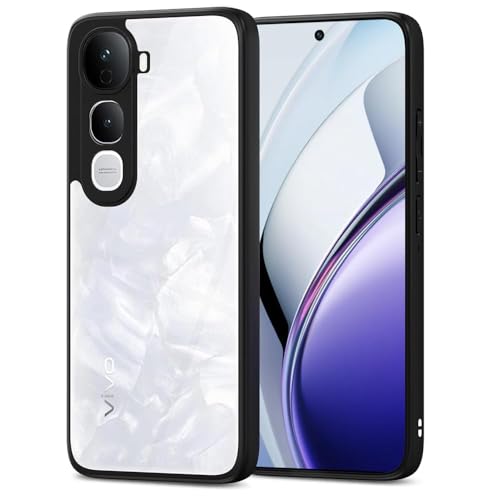 Image of AIBEX Back Cover for Vivo Y400 Pro 5G | Shockproof Transparent Case with TPU Camera Lens Guard | Slim Hybrid Armor Non-Yellowing Polycarbonate Cover - Black Edges