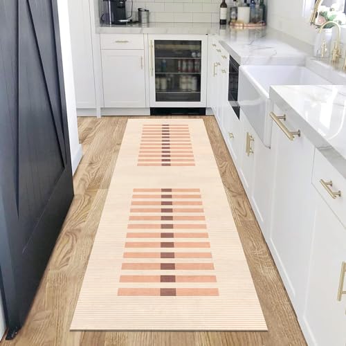 Tapis de porte orange grand format pour l'entrée et les couloirs de la maison