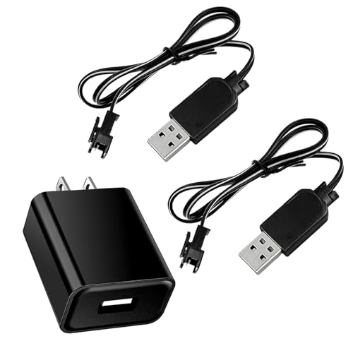[2-Pack] 3.7V Remote Control Toys Charger 5V2A USB Charger with SM-2P Plug