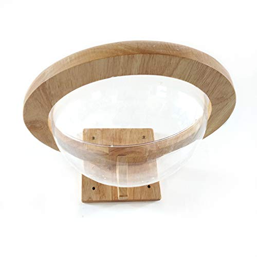 TINTON LIFE Wall-mounted Wooden Cat Space clear Capsule Cat Bed Small Pets Bed Cat Toy Cat Furniture(Large Capsule) - Thumbnail 4