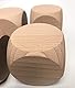 4er-Set Jumbo Blanko-Spielwürfel 60x60x60mm Natur