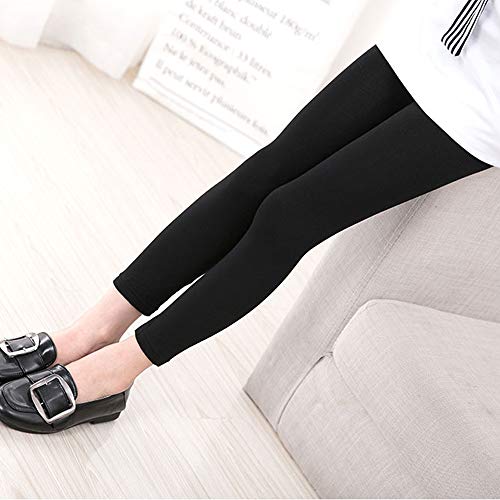 Baby Girls' 4-Pack Leggings Cotton Basic Legging for Kids Fitting Long Pant Girls Toddler Active Leggings3