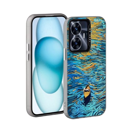 YUXING Case for Realme C55 - Slim Shockproof Mobile Phone Case Cool Art Pattern Bumper Protection Cover (Starry Sky)