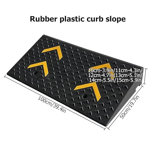 Rampe de seuil en caoutchouc robuste avec surface striée pour accès sûr - 3