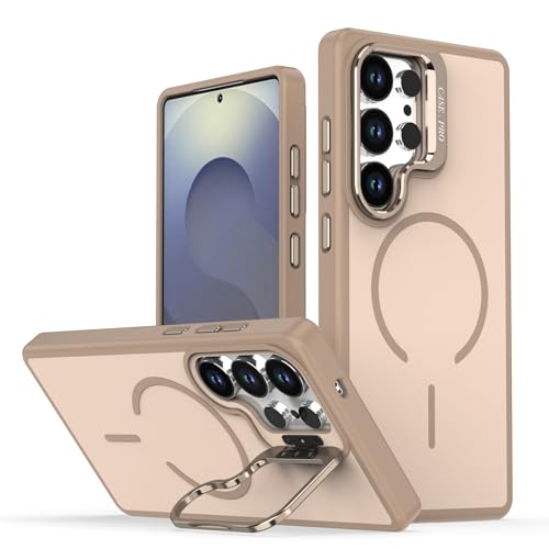 for Galaxy A07 4G �p �P�[�X magsafe�Ή� �J�����B��X�^���h �}�O�l�b�g���t�̃V���R���J�o�[ �ϏՌ� ������� �M�����N�V�[ A07 4G �J�o�[ ���߉\�ȃ��^���L�b�N�X�^���h�t�� �����^ �y�� ���C�����X�[�d�Ή� �}�O�l�b�g��