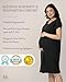 Kindred Bravely Universal Labor and Delivery Gown for Hospital | 3 in 1 Labor & Delivery, Postpartum Nursing Pajamas, Hospital Gowns for Women (Black, S-M-L)