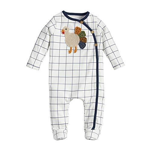 Image of Mud Pie Baby Crochet Turkey Boy Sleeper