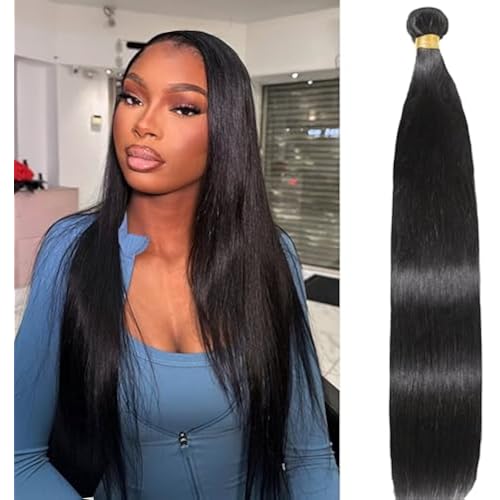YAREESONG Human Hair Bundles Straight Bundles 36" Black Human Hair Bundle