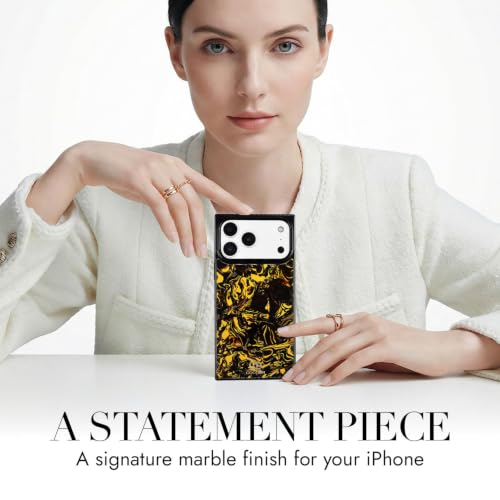 Image of COCOMII Rectangle for iPhone 18 Pro /17 Pro Case, Molten Marble