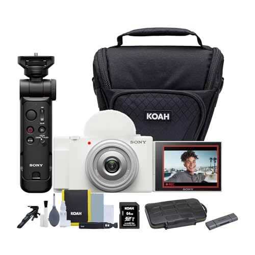 Sony ZV-1F Vlog�J���� �R���e���c�N���G�C�^�[��Vlogger�p (�z���C�g) ACCVC1 Vlogger�A�N�Z�T���[�L�b�g�A�z���X�^�[�J�����P�[�X�A�A���~�j�E���V�F��OTG�f���A���X���b�gSD�J�[�h���[�_�[(4�A�C�e��)�t��