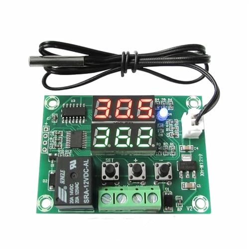 Interruptor relé control XH-W1219 con módulo sensor NTC y termostato digital de pantalla dual