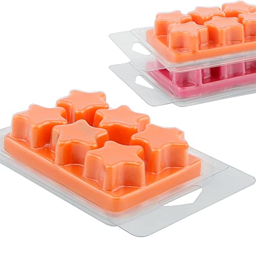 Eupnhy Wax Melt Containers-6 Cavity Clear Empty Plastic Wax Melt Molds-25 Packs Pentacle Shape Clamshells For Tarts Wax Melts. #TOP6