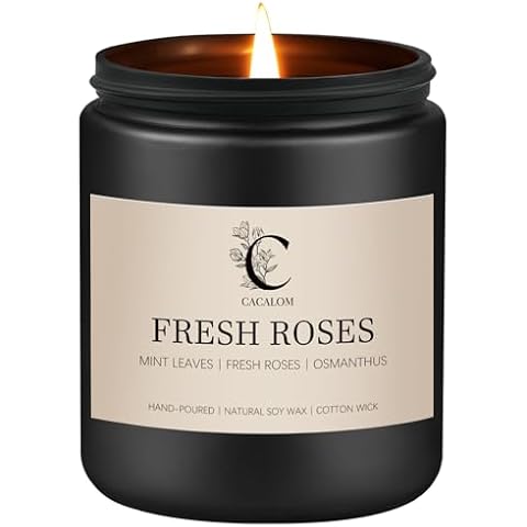 Fresh Roses Scented Candles for Home,7oz 50 Hour Long Lasting Scented Candles, Aromatherapy Candles Gift for Women and Men Cover