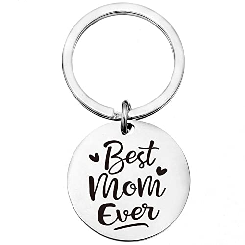 ShiQiao Spl Birthday Gift for Mom Best Mom Ever Heart Keychain Key Tag Mother Mum Christmas Gifts