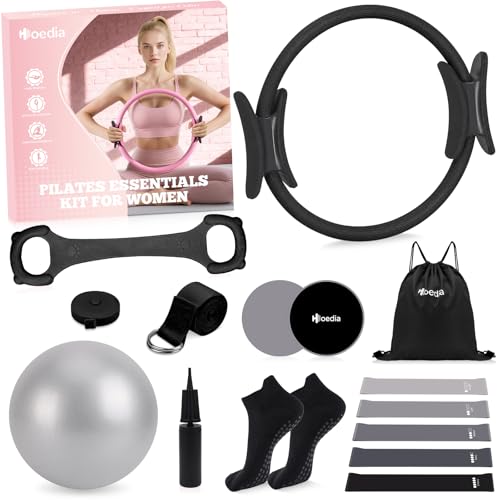 Hoedia Pilates Kit for Women, Pilates Equipment Ring and Ball Set, Black by Hoedia - Used condition - US$9.76