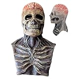 Genérico Skeleton Halloween Skull, Latex Skeleton Face Cover, Human Skull Headwear, Full Face Skull, Realistic Halloween Headwear, Skull Face Costume, for Men, Women, Adults, Friends