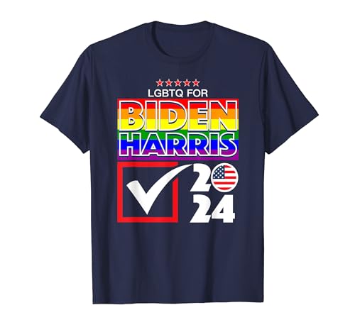 Biden Harris 2024 LGBT Gay Pride USA Election Democrat Party T-Shirt