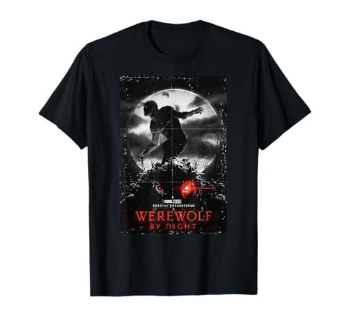 Marvel Werewolf by Night and Man-Thing Full Moon Disney+ T-Shirt