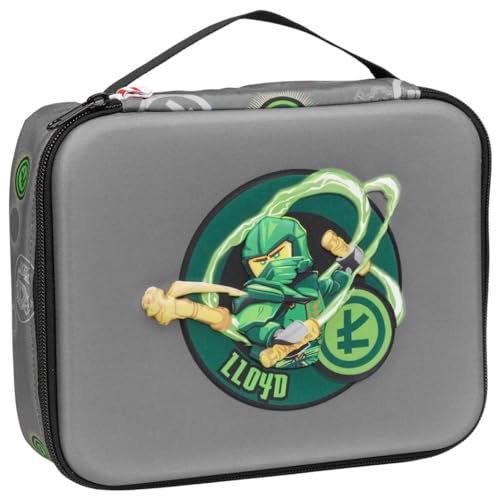 SKANDO BAGS Thermo Lunchbox - Lego Brotdose Kinder mit Lego Ninjago Design - Isolierte Brotzeitbox mit Tragegriff und Namensschild - Hält die Mahlzeiten Frisch - Ideal für Schule und Kindergarten