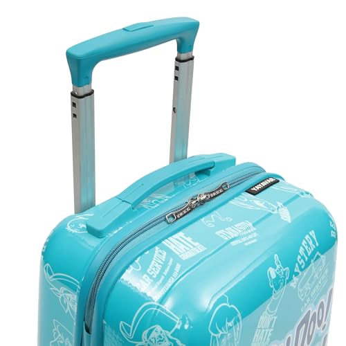 Image of YAYAVAR Scooby-Doo Kids Trolley Suitcase - 45L | Hard-Sided Printed Cabin Luggage with 8 Wheels, Number Lock, Scratch Resistant, Lightweight Travel Bag (50cm)
